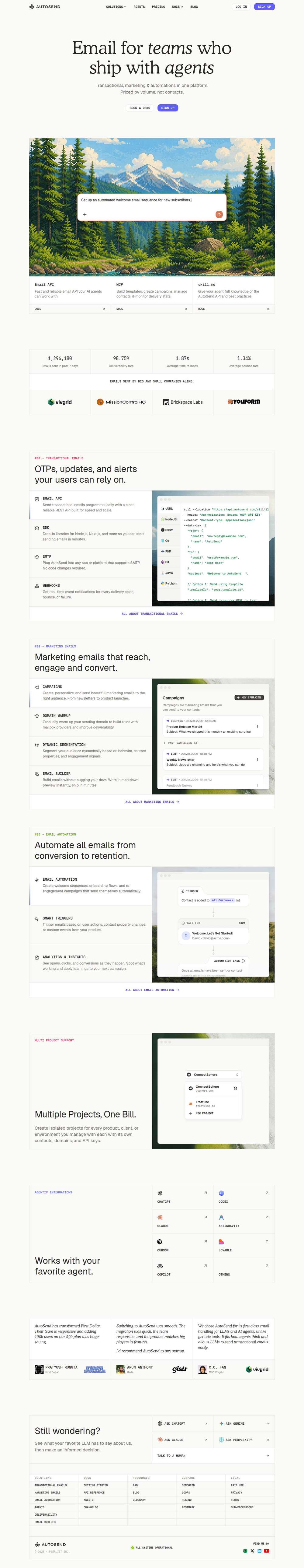AutoSend: Email for Developers and Marketers website preview