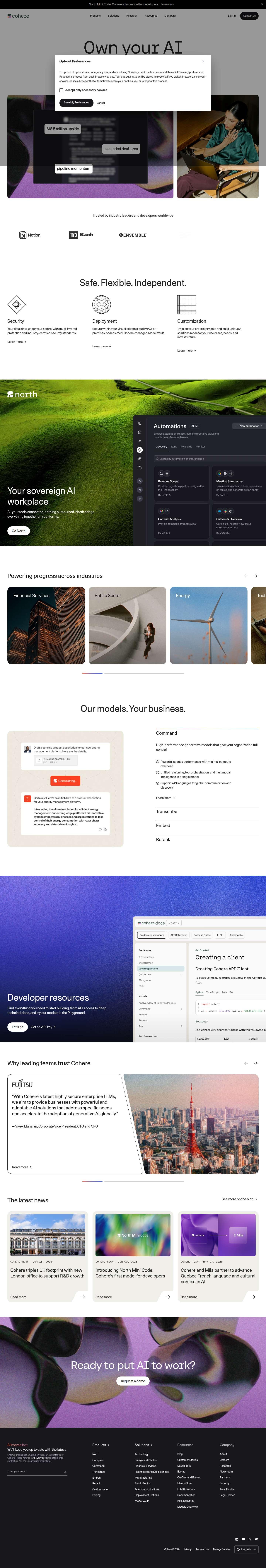 cohere.com website preview