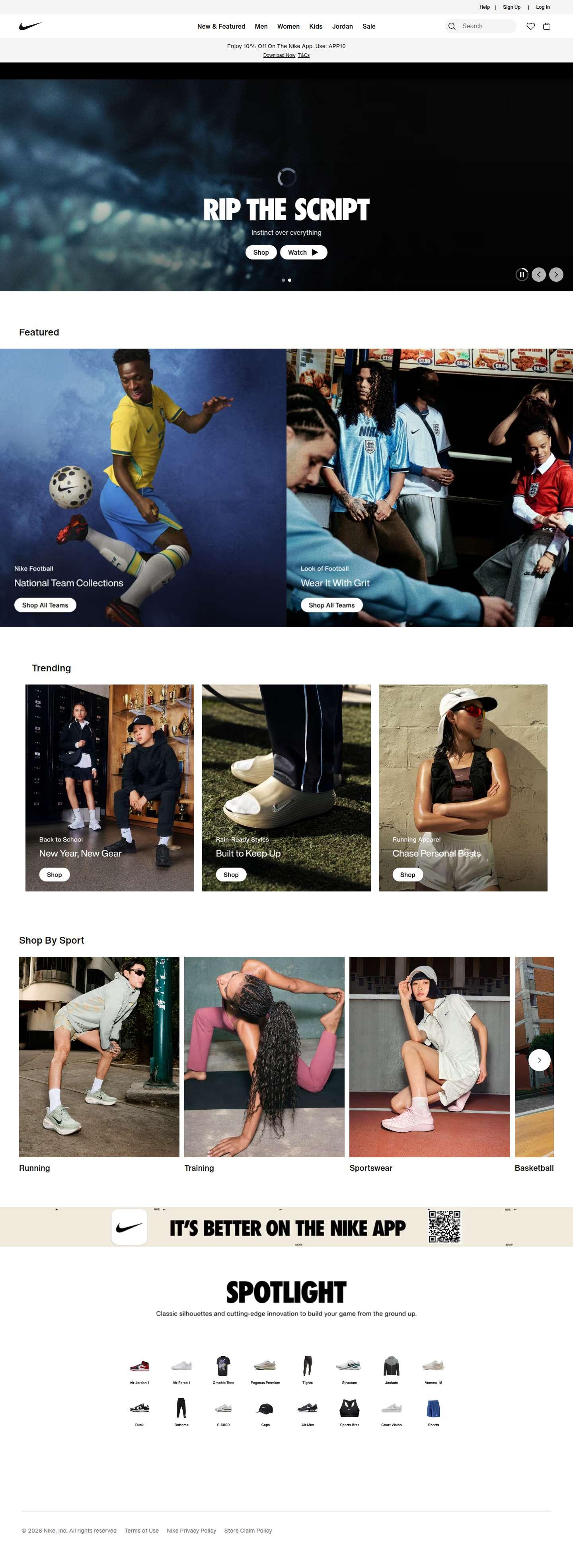 nike.com website preview