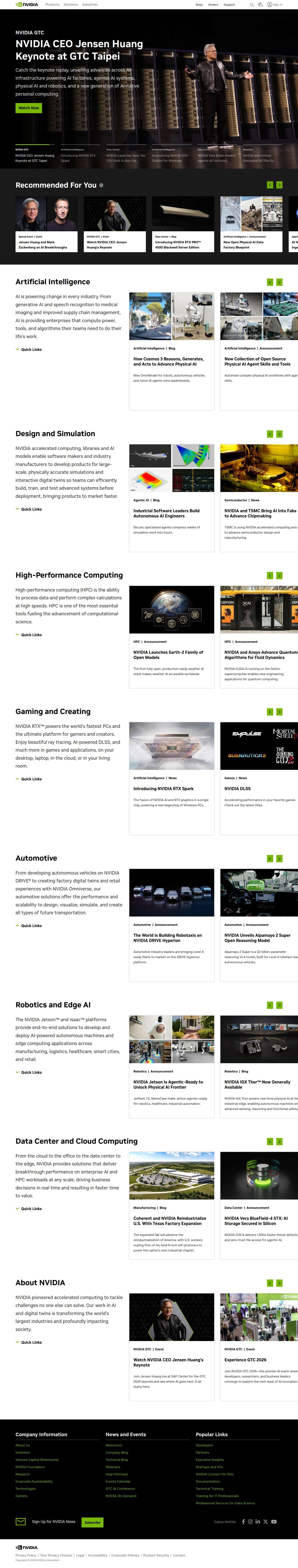 nvidia.com website preview