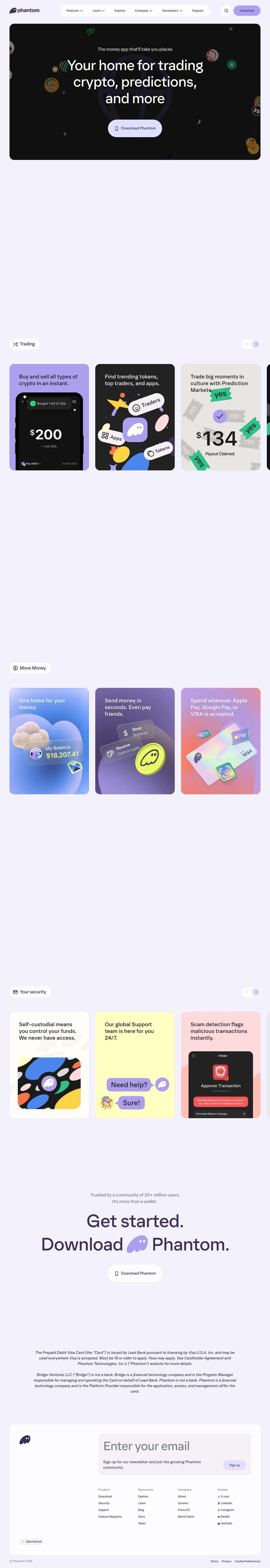 First-fold preview of phantom.app