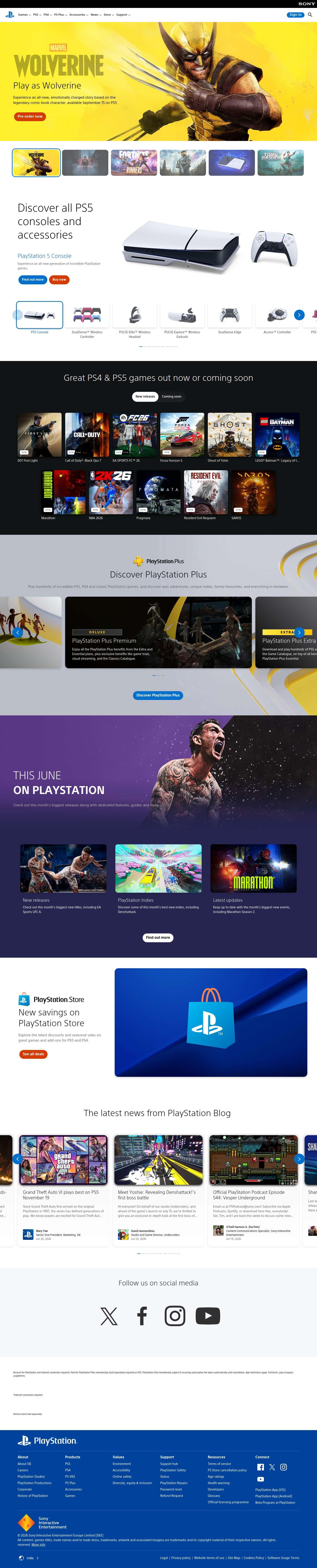 playstation.com website preview