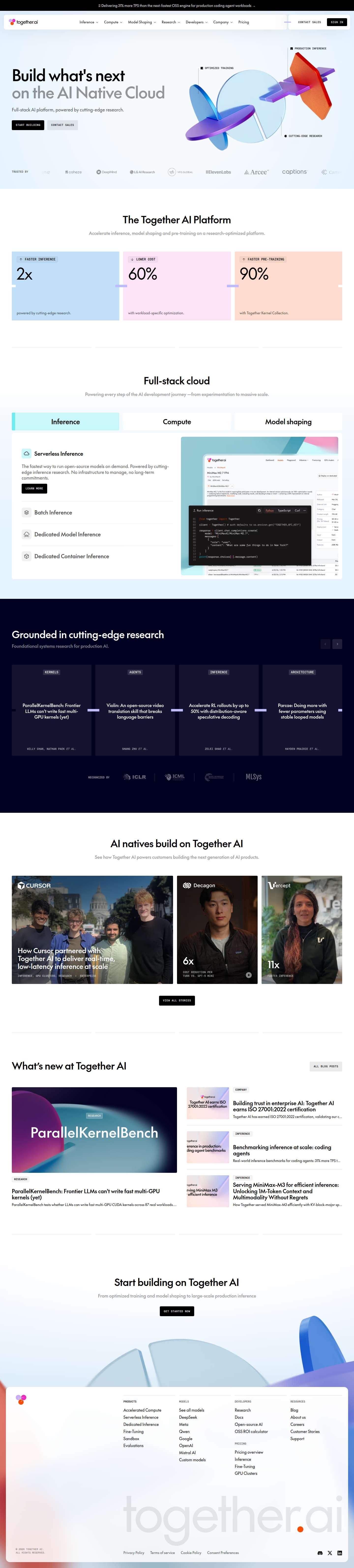 together.ai website preview