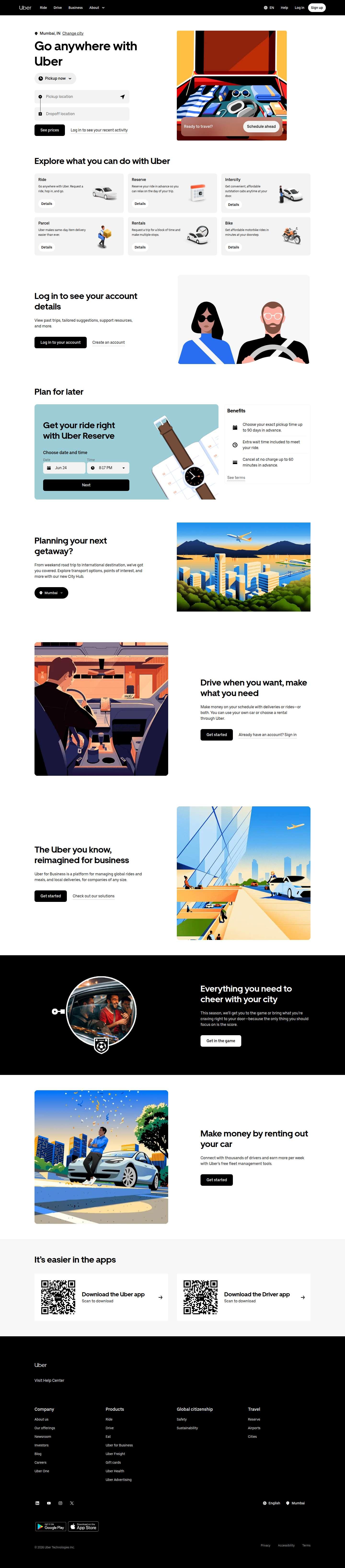 uber.com website preview