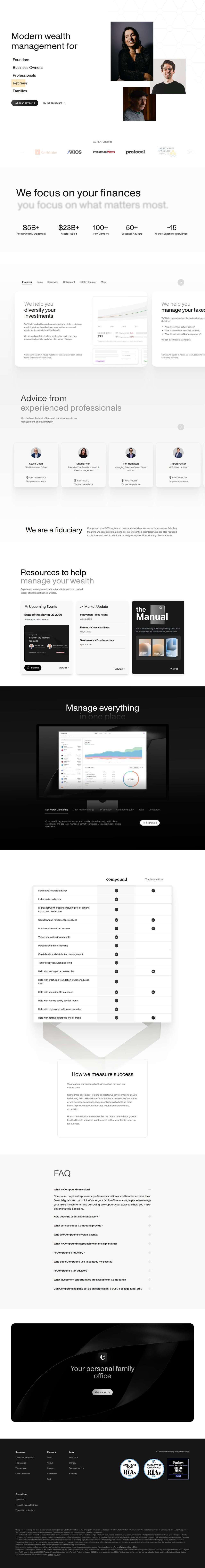 First-fold preview of withcompound.com
